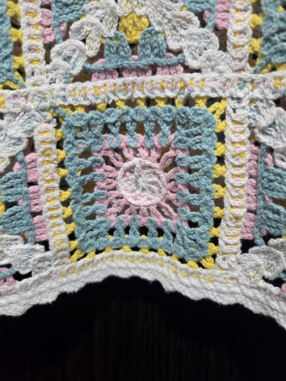 URBAN Romantics Pastel Crochet Crop Tank - Multi Colour Yellow Pink Green Sz S - Picture 8 of 8